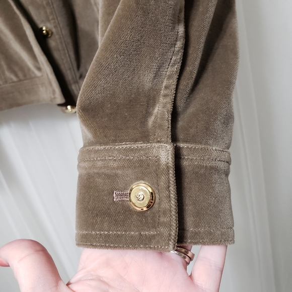 St. John Sport Tan Suede Feel Tan Jacket Sz ?? - Picture 10 of 14